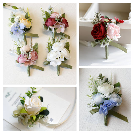 Corsage Wrist Boutonnieres Bridesmaid Bracelet Flower Girl Wedding Hand Flowers Bridegroom