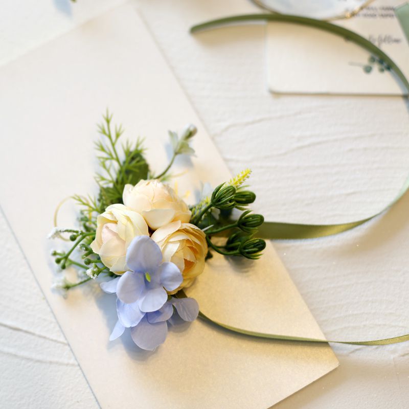 Corsage Wrist Boutonnieres Bridesmaid Bracelet Flower Girl Wedding Hand Flowers Bridegroom