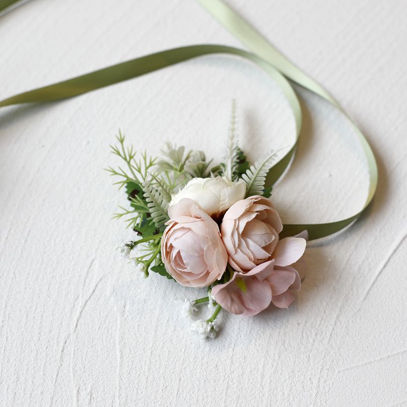 Corsage Wrist Boutonnieres Bridesmaid Bracelet Flower Girl Wedding Hand Flowers Bridegroom