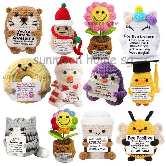 Emotional Support Handwoven Crochet Knitted Toys Flower Keychain Graduation Gift Christmas Day Gift